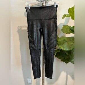 Spanx Faux Leather Moto Leggings